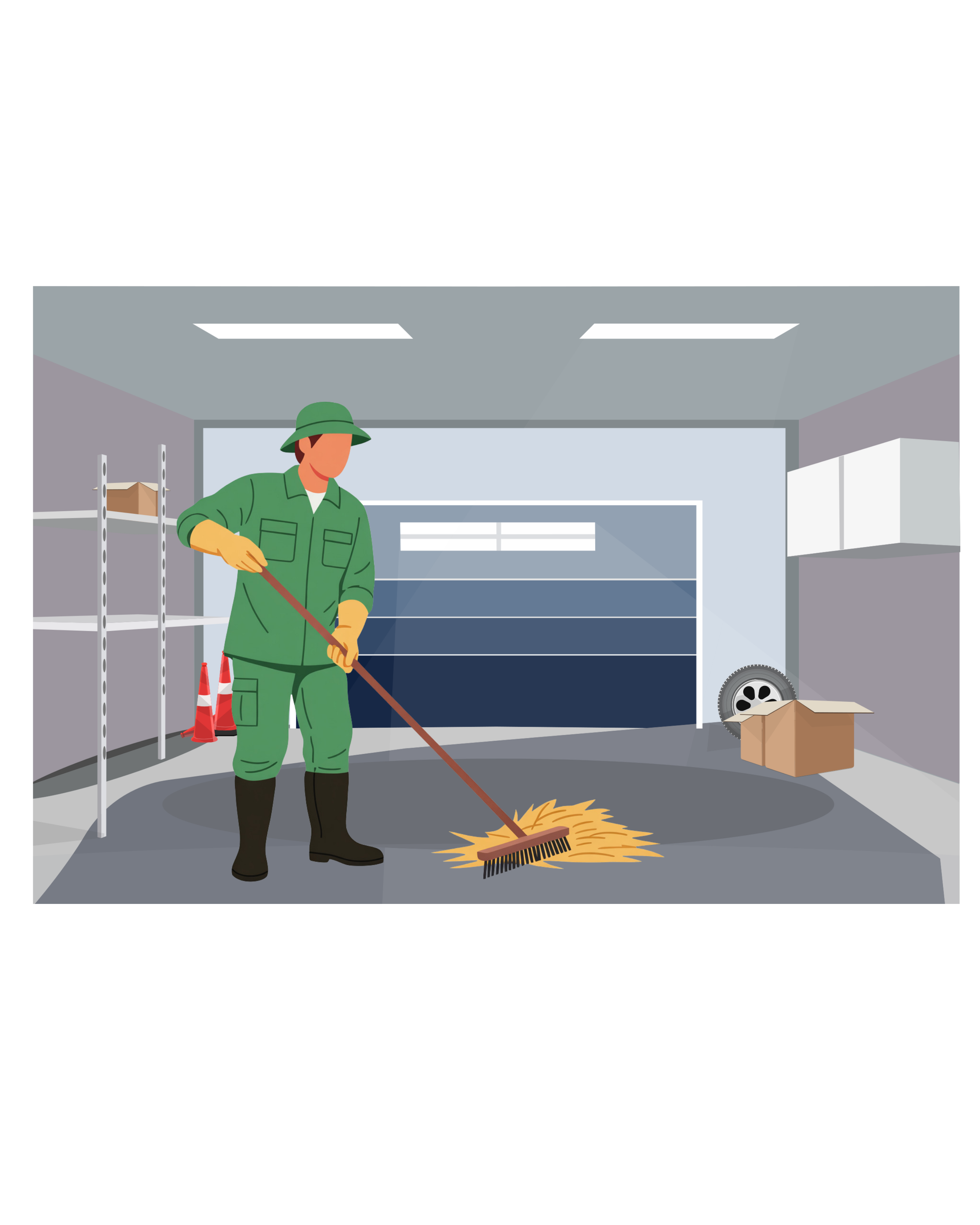 Garage clearance illustration
