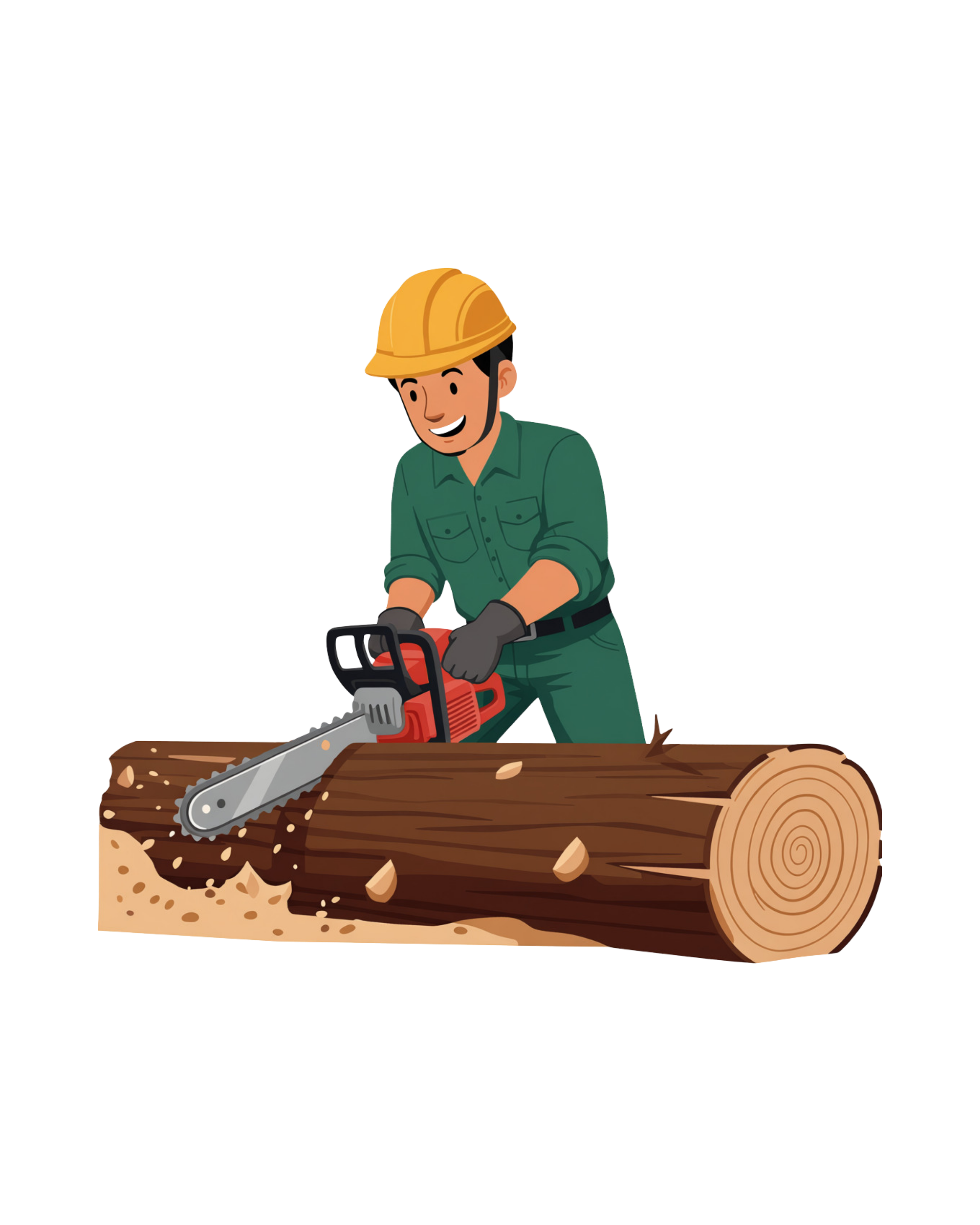 Tree felling illustration